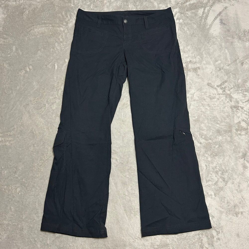 ATHLETA LOW RISE DIPPER PANT BLACK UTILITY STRETCH CARGO TRAVEL REGULAR LARGE